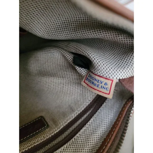 Dooney & Bourke Caramel Brown Pebble Leather Shoulder Crossbody Bag Purse - Picture 10 of 16